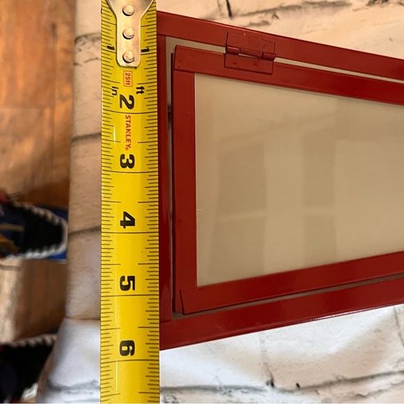 Metal Lantern Set W/glass Windows Latch Door Inner Hanging Hook 23'/14.5' Large - Picture 14 of 16